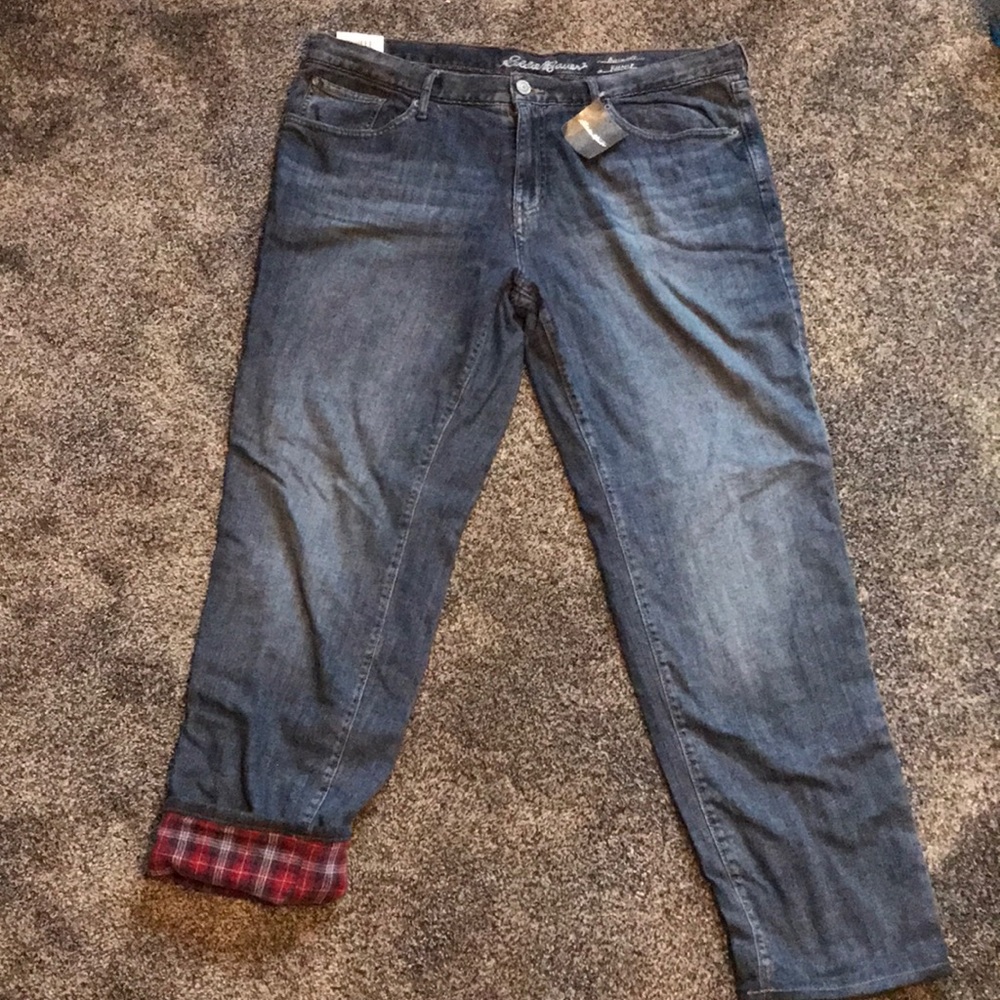 NWT Women’s flannel lined Eddie Bauer jeans